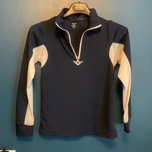 TuffRider equestrian ventilated zip front shirt